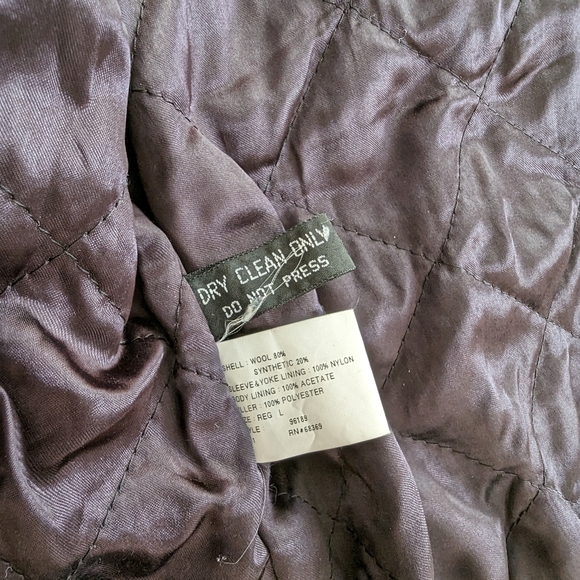 Clipper Mist Retro Vintage Dark Green Wool Bomber Jacket Size Large - Picture 12 of 14